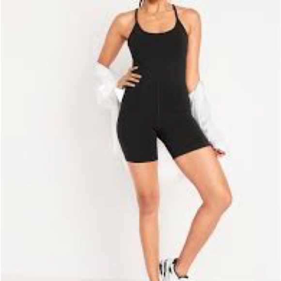 Black Strappy Romper - Picture 1 of 8